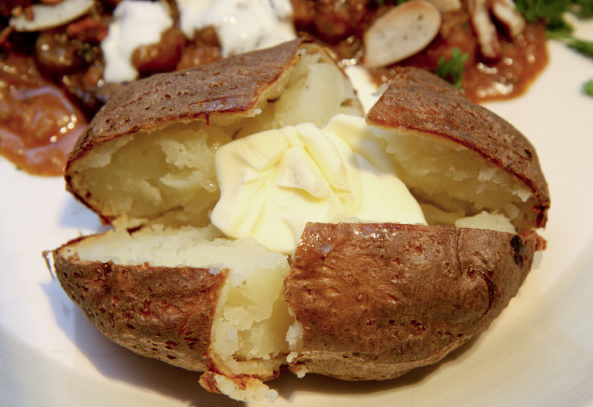 Jacket potato with butter Jacket potato with butter