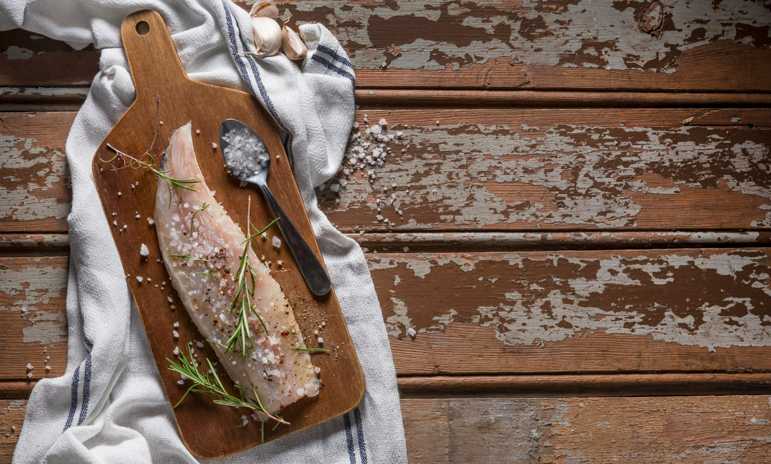 A plate of fresh hake fish